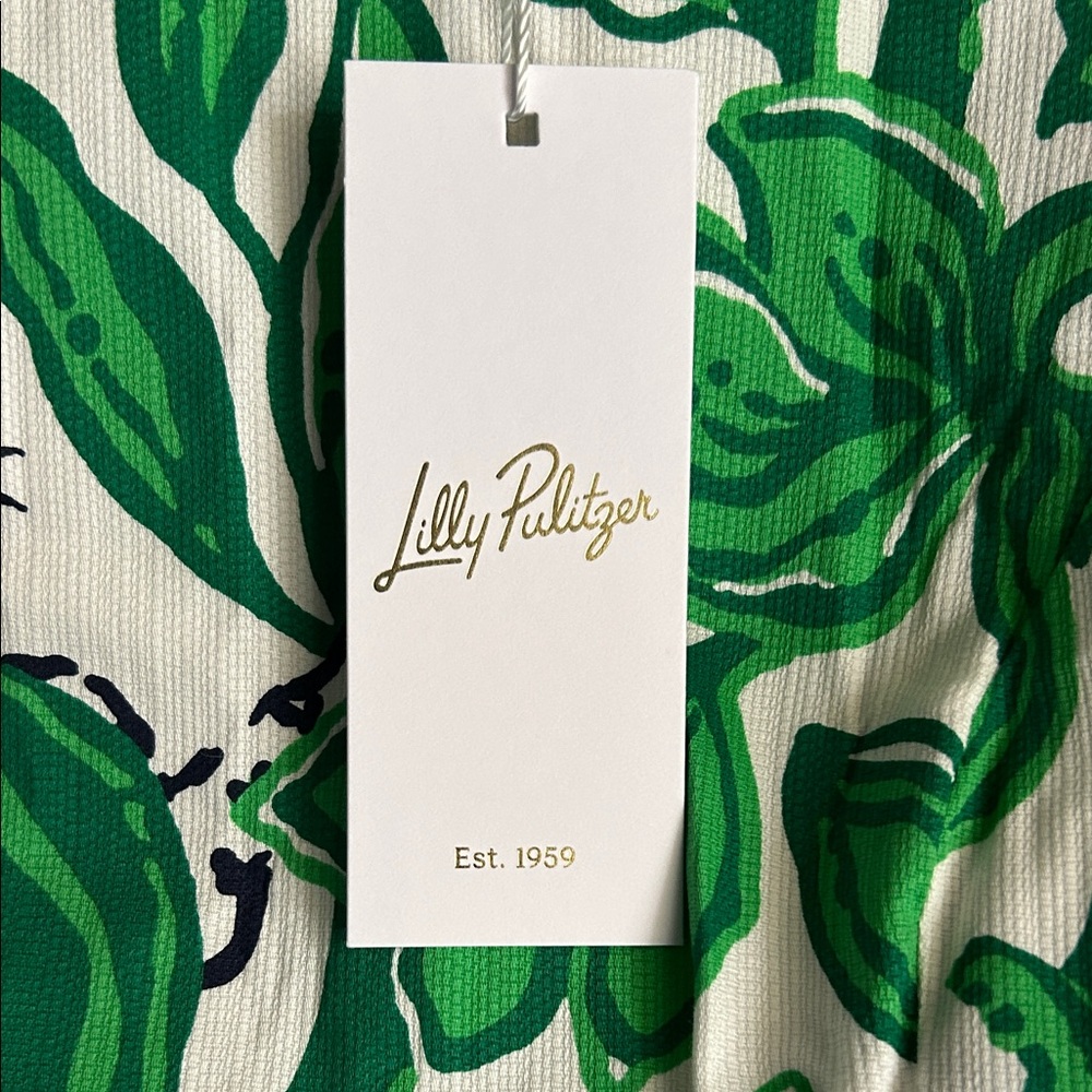 Lilly Pulitzer Green Botanical Print Dress - Incredible Detail! - Picture 2 of 9